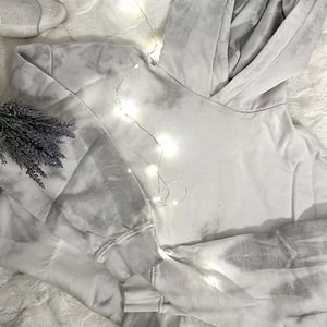 Zara Grey Monochrome Tie-Dye Hoodie